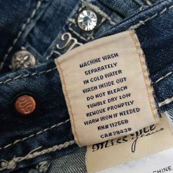 Perfect MissMe Jeans, Angel Wings, 27x30½ hemmed - Picture 7 of 7